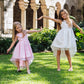Flower Girls Short Satin Tulle Dress with Pearls