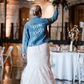 Bridal Denim Jacket with Pearls - Custom jackets
