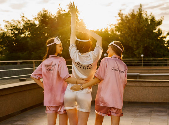 Bridal Shower Custom Pajama Set Short Sleeves+Shorts - 