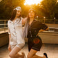 Bridal Shower Custom Pajama Set Short Sleeves+Shorts - 
