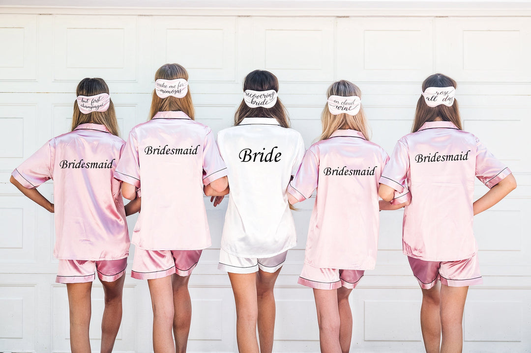 Bridal Shower Custom Pajama Set Short Sleeves+Shorts - 