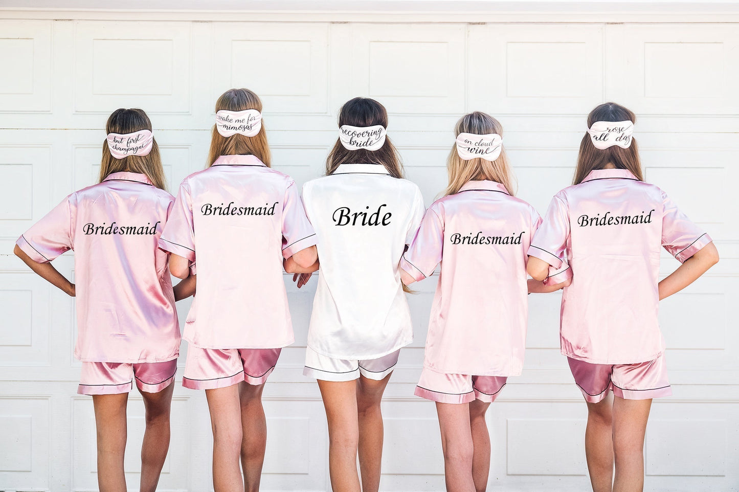 Bridal Shower Custom Pajama Set Short Sleeves+Shorts - 