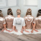 Bridal Shower Custom Pajama Set Short Sleeves+Shorts - 