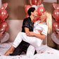 Bride and Groom Satin Pajama Sets for Couple Short Sleeves +