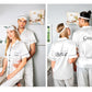 Bride and Groom Satin Pajama Sets for Couple Short Sleeves +