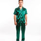 Bride and Groom Satin Pajama Sets for Couple Short Sleeves +