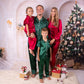 Christmas Family Matching Satin Pajama Sets Long Sleeves + 