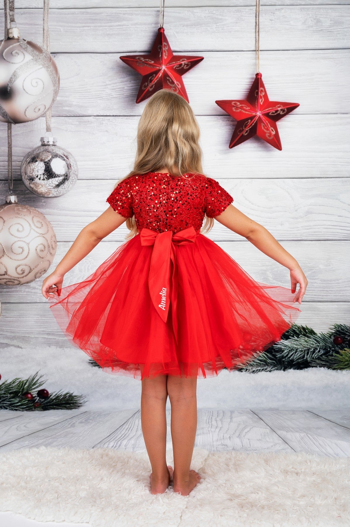 Christmas Sequin Tutu Skirt Dress for Girls - Kids clothes