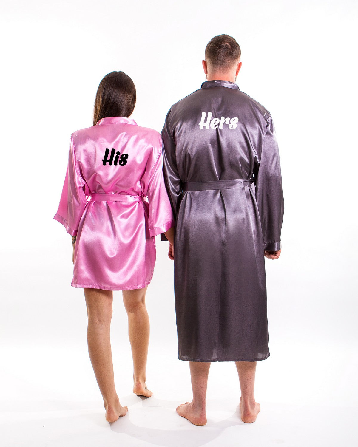 Couple Customized Satin Robes for Her and Him - couple 