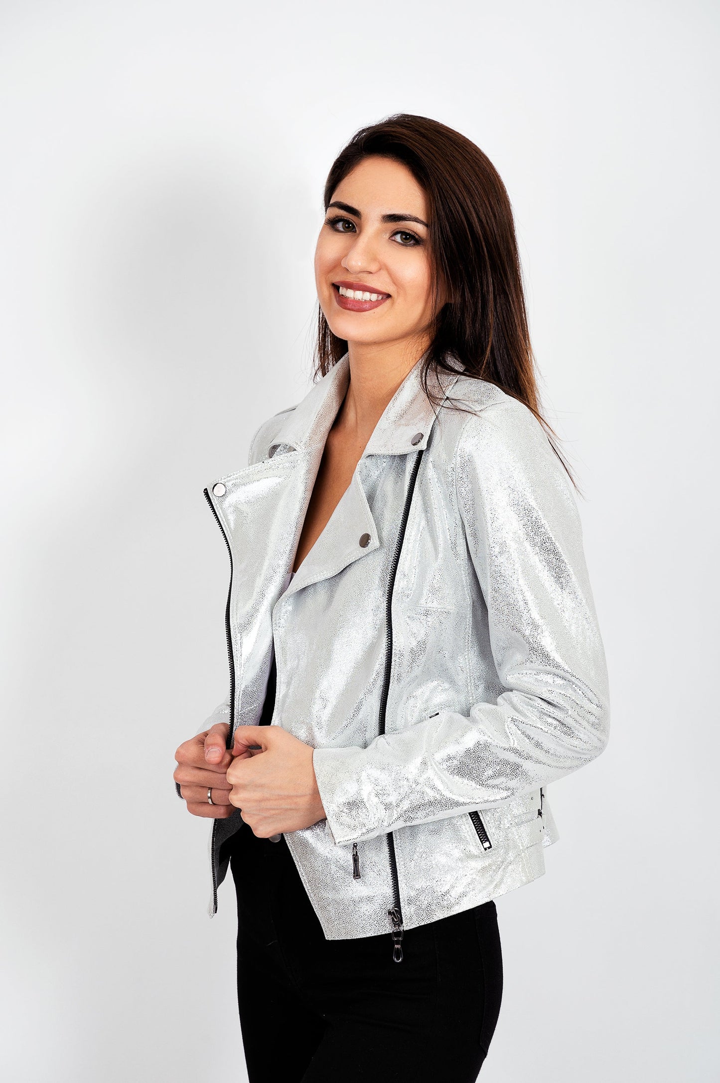 Custom Genuine Leather Jacket for Wedding with Date under