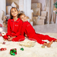 Custom Kids Cotton Christmas Ruffle Pajamas - Kids Pajamas