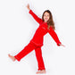 Custom Kids Cotton Christmas Ruffle Pajamas - Kids Pajamas