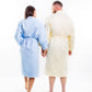 Custom Long Waffle Cotton Bathrobes for Couple - couple 