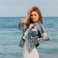 Custom Wedding Lace Bride Denim Jacket - Custom jackets