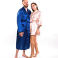 Custom Wedding Satin Robes For Groom and Bride - couple 