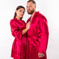 Custom Wedding Satin Robes For Groom and Bride - couple 