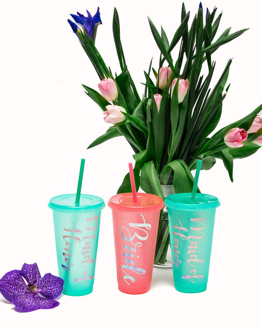 Customized Bridesmaids Plastic Tumblers - Tumblers