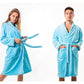 Customized Cozy Terry Bathrobes for Couple - S / Blue - 