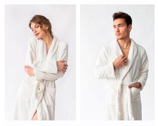 Customized Long Bathrobes King and Queen for Couple Style 2 