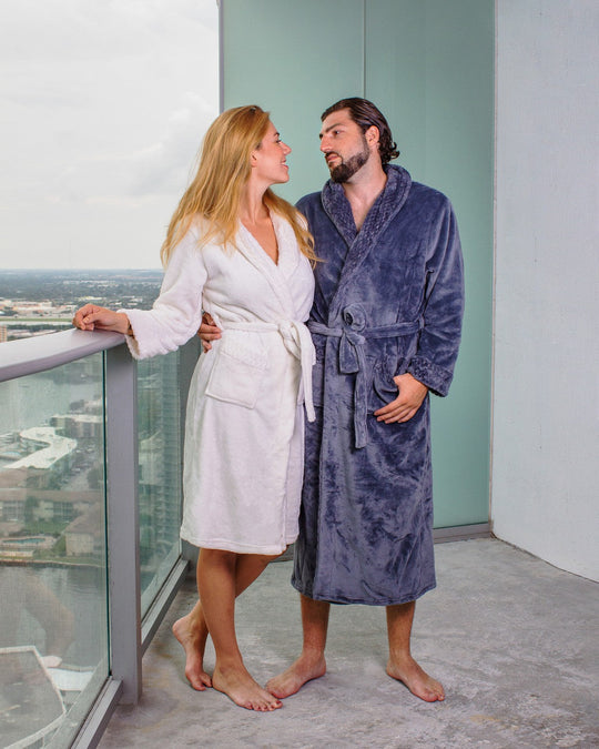 Customized Long Bathrobes King and Queen for Couple Style 2 