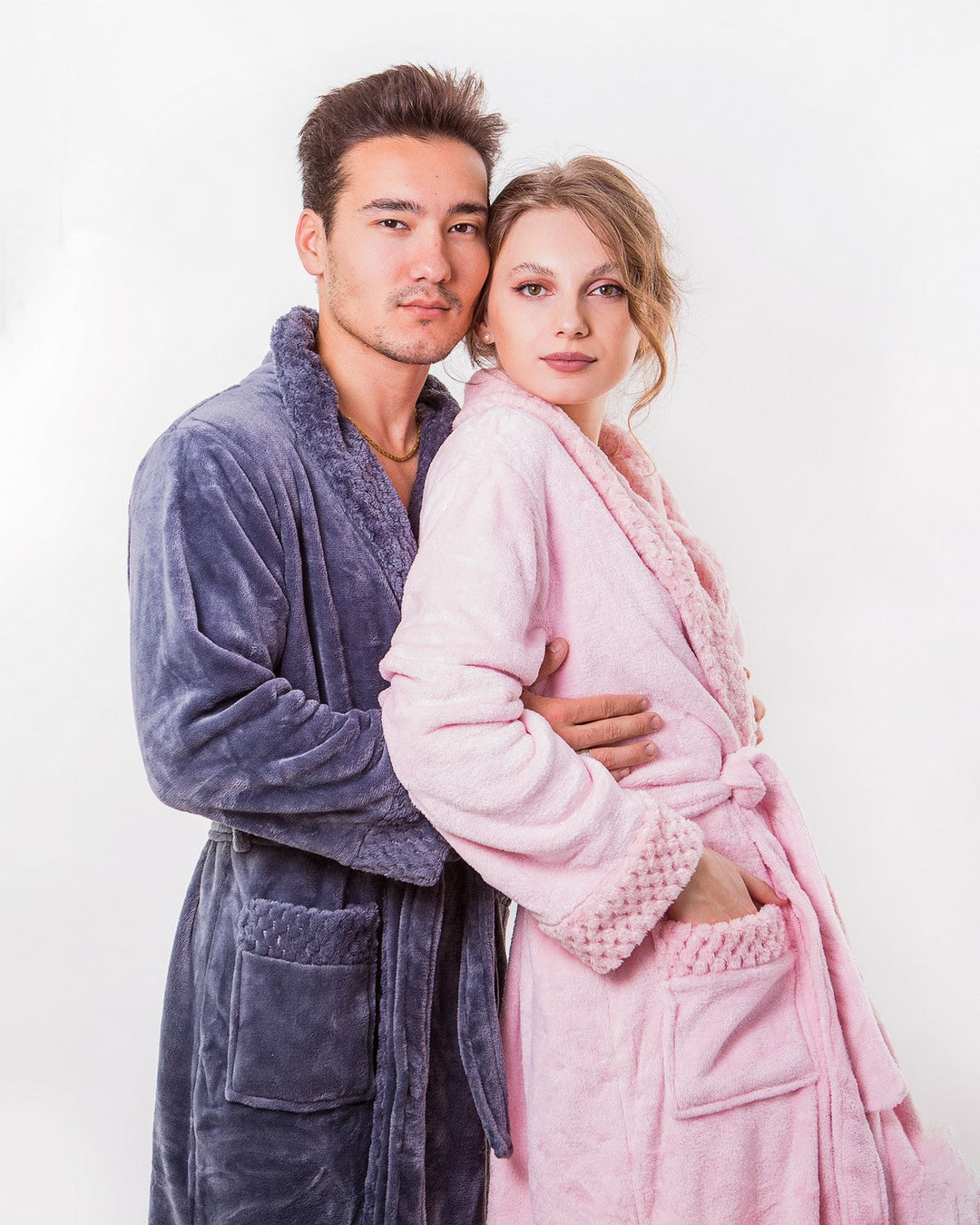 Customized Long Bathrobes King and Queen for Couple Style 2 