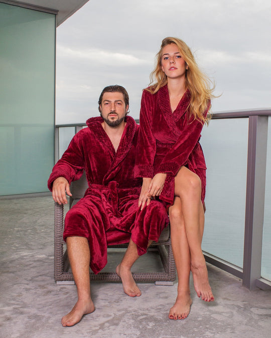 Customized Long Bathrobes King and Queen for Couple Style 2 