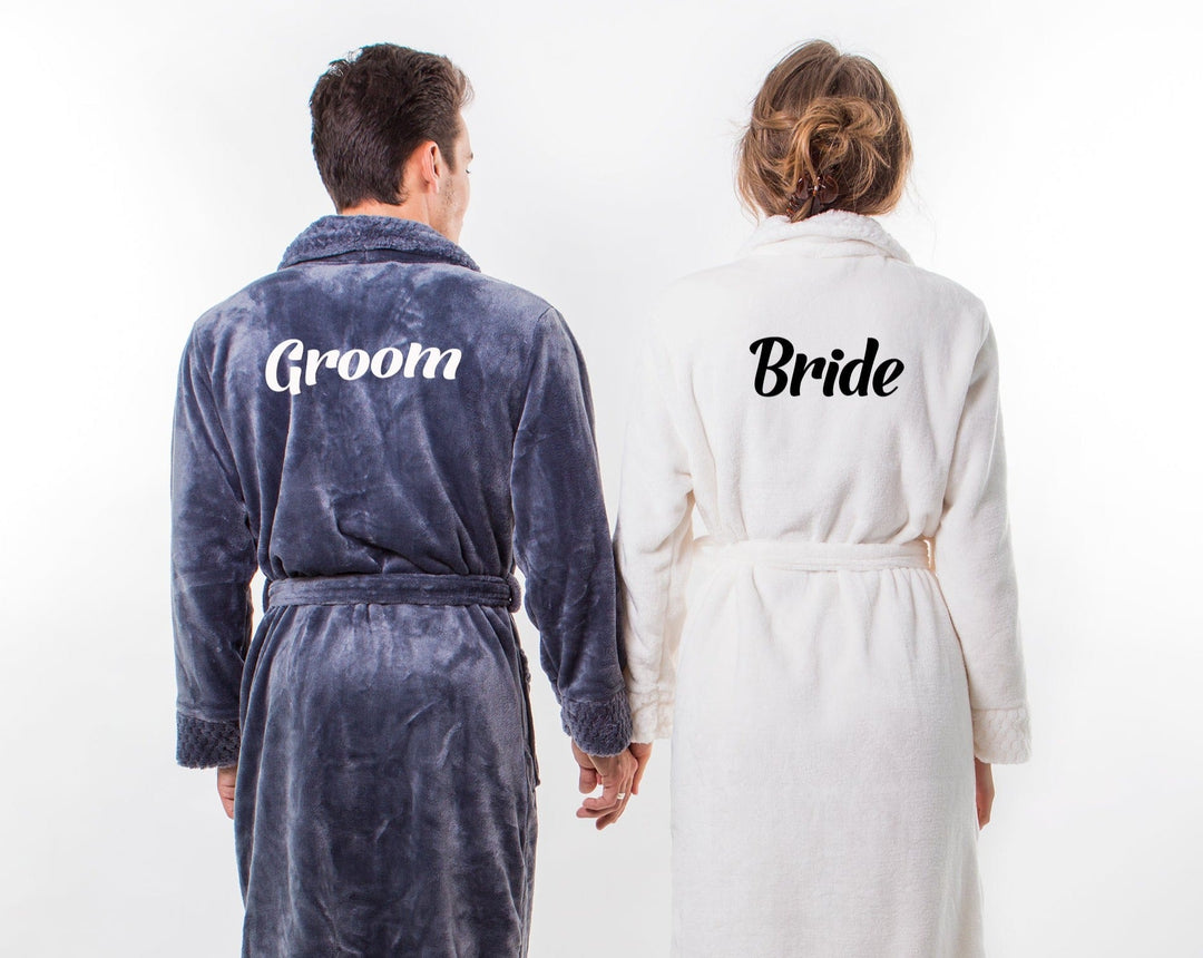 Customized Long Bathrobes King and Queen for Couple Style 2 