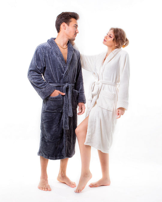 Customized Long Bathrobes King and Queen for Couple Style 2 