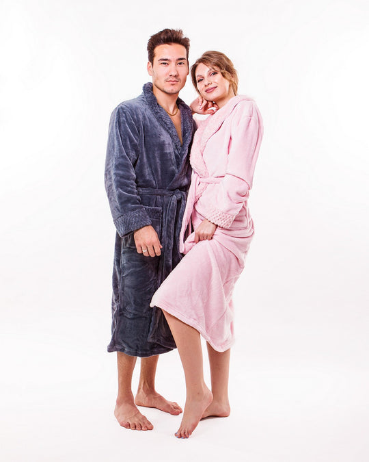 Customized Long Bathrobes King and Queen for Couple Style 2 