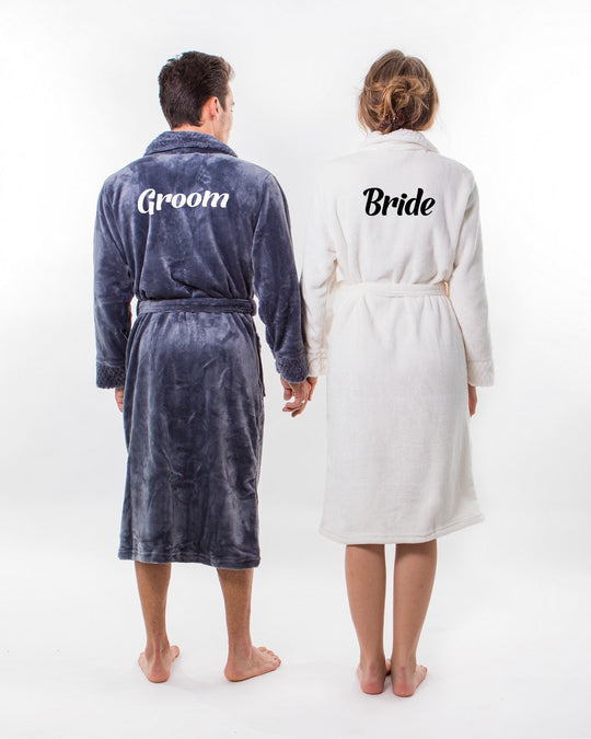 Customized Long Bathrobes King and Queen for Couple Style 2 