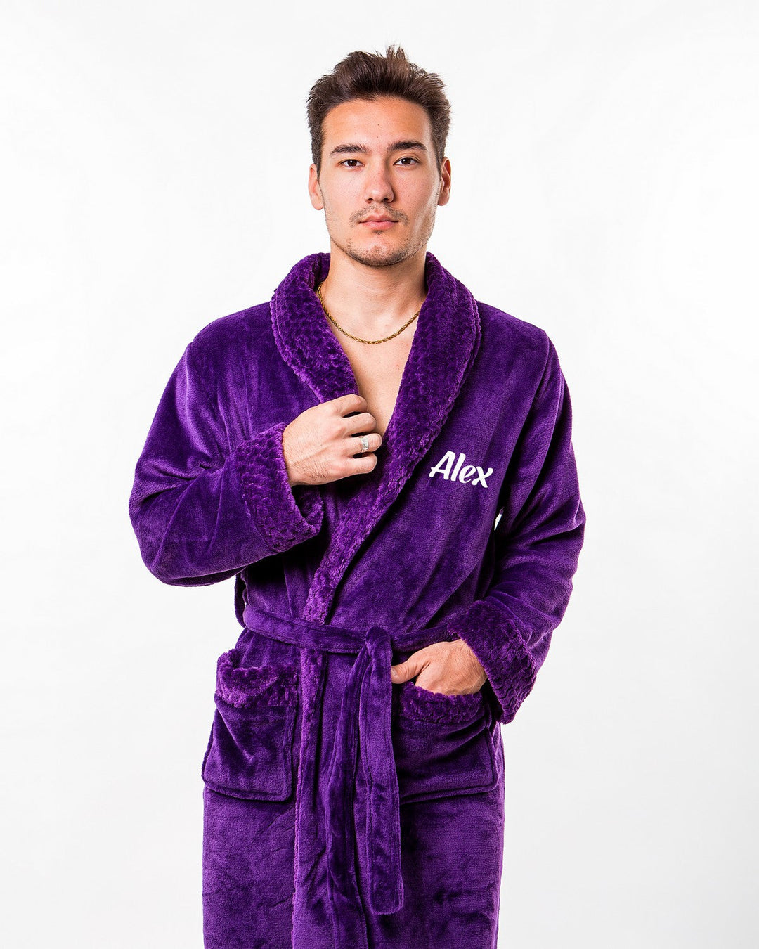 Customized Long Bathrobes King and Queen for Couple Style 2 