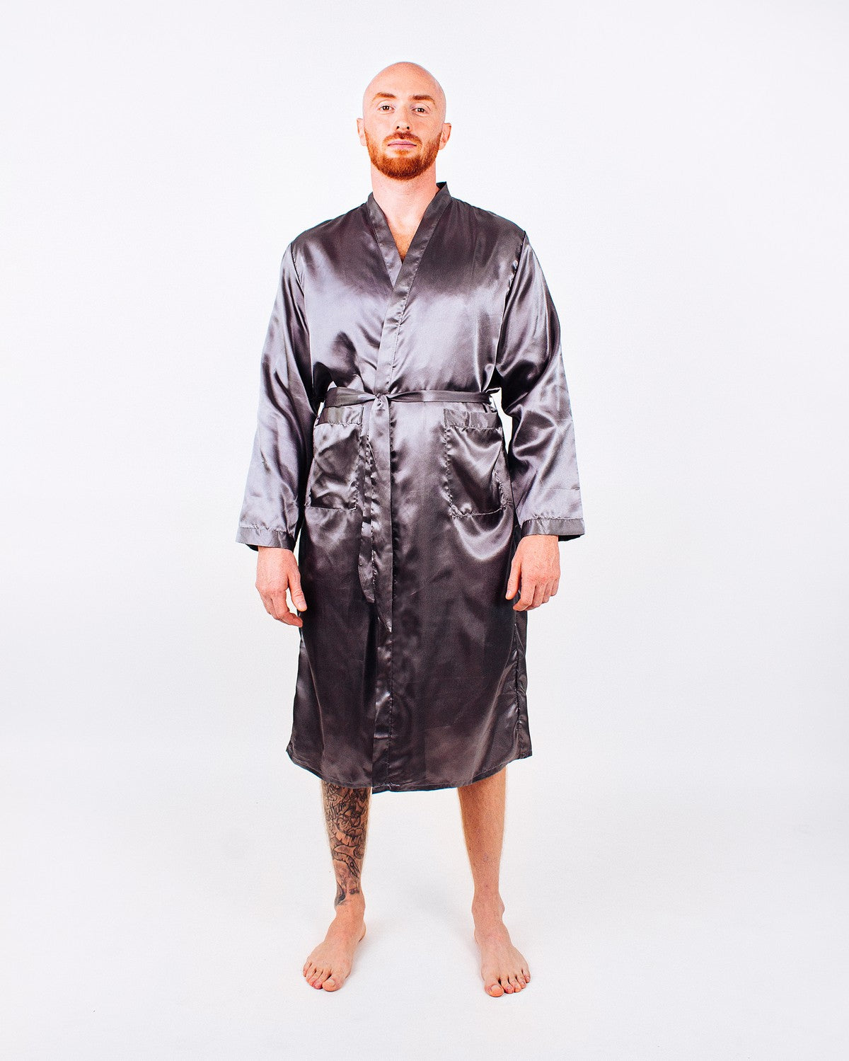 Mens Silk Satin Bathrobe Robe Nightgown M-6XL - Walmart.com