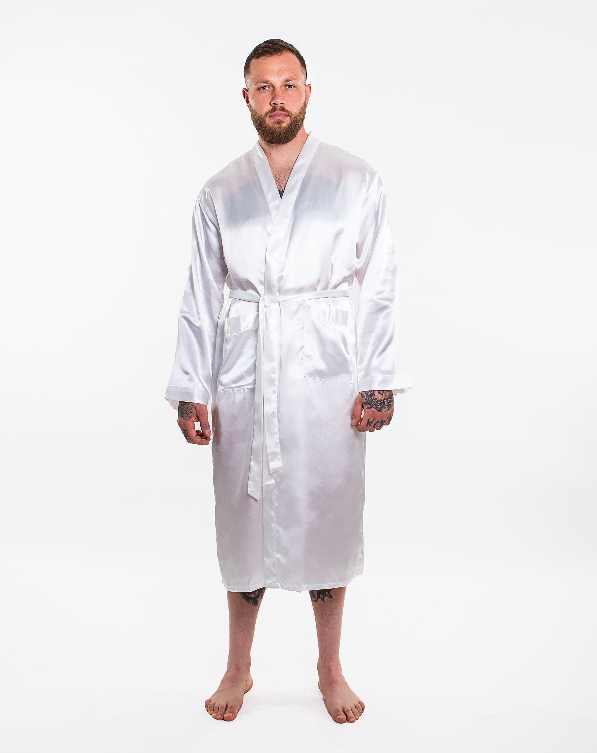 Customized Men’s Satin Robe - men’s robes
