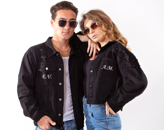 Denim Custom Mr and Mrs Couple Jackets - Custom jackets