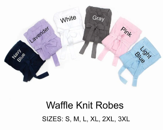 Set of 13 Waffle Knit Bridesmaids Robes