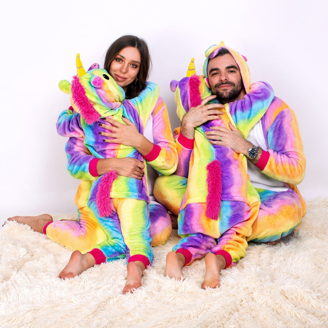 Family Matching Unicorn Rainbow One size Pajamas - Pajamas 