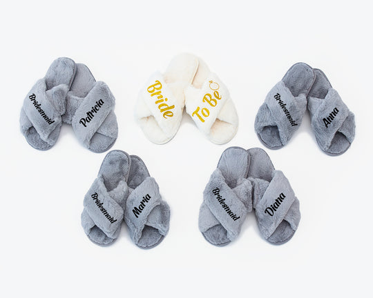 Custom Fluffy Cross Slippers