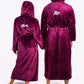 Groom Custom Hooded Long Bathrobes - custom bathrobes