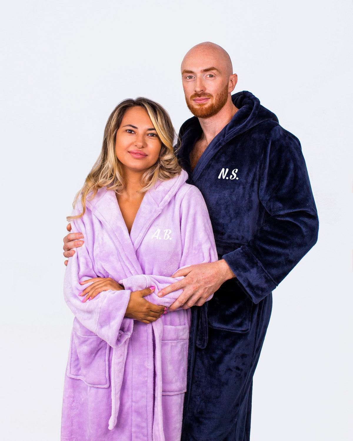 Groom Custom Hooded Long Bathrobes - custom bathrobes