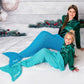 Kids Mermaid Tail Blanket - One Size / Green - Kids clothes