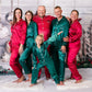 Christmas Family Matching Satin Pajama Sets Long Sleeves + 
