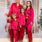 Christmas Family Matching Satin Pajama Sets Long Sleeves + 