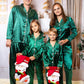 Christmas Family Matching Satin Pajama Sets Long Sleeves + 