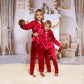 Christmas Family Matching Satin Pajama Sets Long Sleeves + 