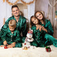 Christmas Family Matching Satin Pajama Sets Long Sleeves + 