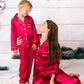 Christmas Family Matching Satin Pajama Sets Long Sleeves + 