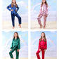 Kids Unisex Satin Customized Pajama Sets Long Sleeves + 