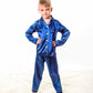 Kids Unisex Satin Customized Pajama Sets Long Sleeves + 