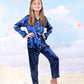 Kids Unisex Satin Customized Pajama Sets Long Sleeves + 