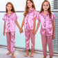 Kids Unisex Satin Customized Pajama Sets Short Sleeves + 